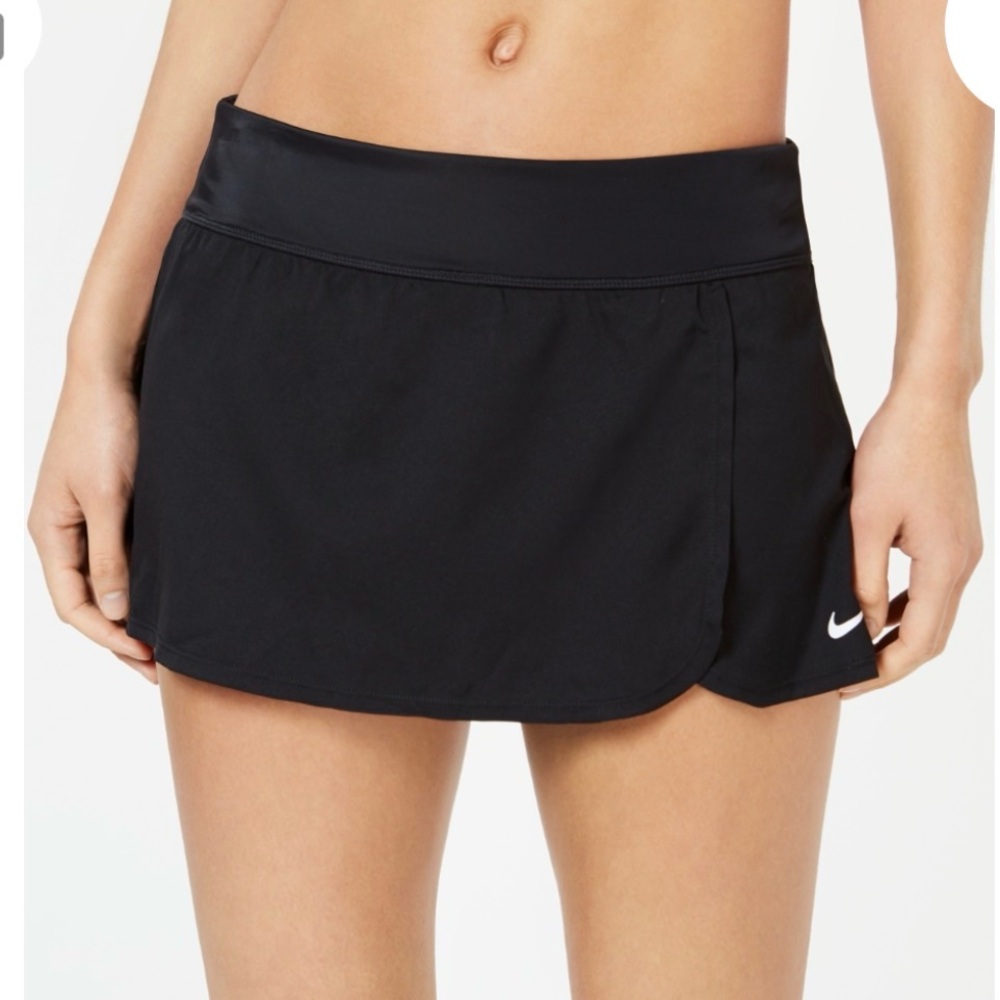 Nike Swim Skirt Black Swim Skort Built In Bottom Athletic Swimwear Size M